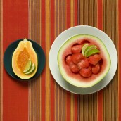papaya and watermelon