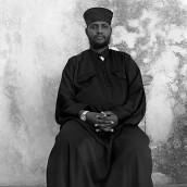 ethiopian monk and woods